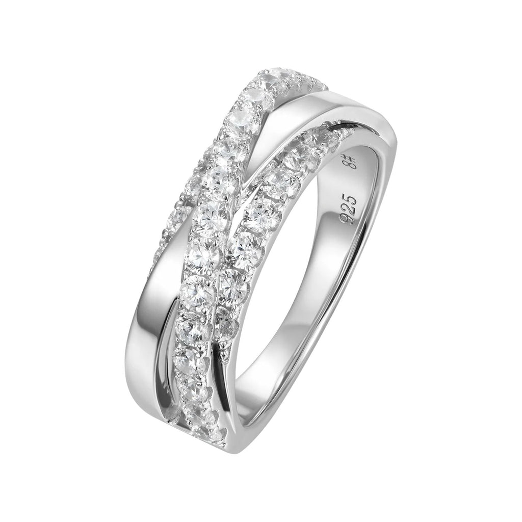 2.3 CTW Lab-Grown Diamond Band, Black & White Dual Channel