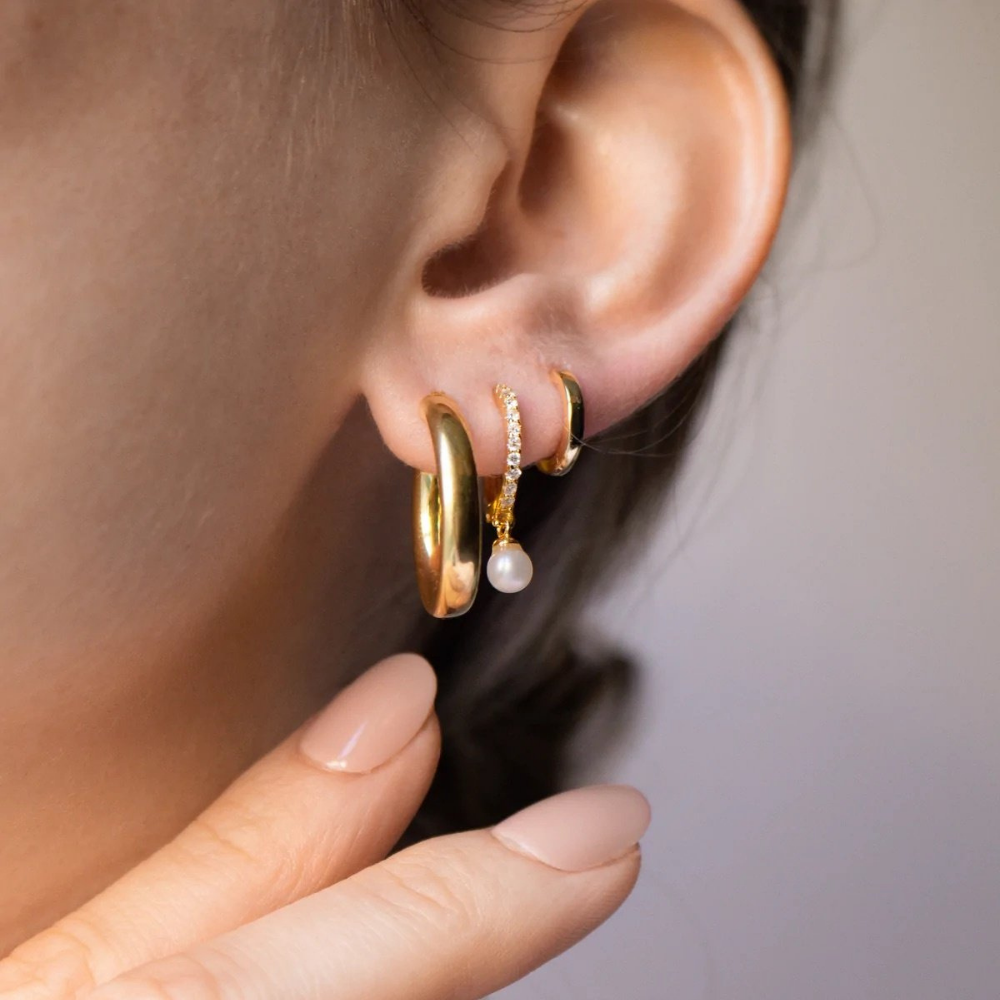 18K Gold Vermeil Tiffany Earrings