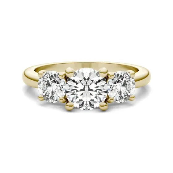 2 CTW Lab-Grown Diamond Three-Stone Engagement Ring, G-VS