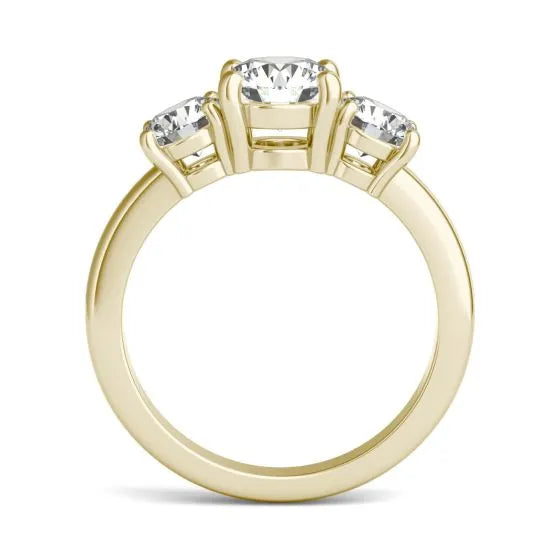 2 CTW Lab-Grown Diamond Three-Stone Engagement Ring, G-VS