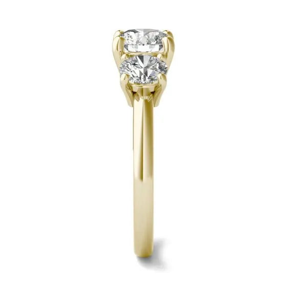 2 CTW Lab-Grown Diamond Three-Stone Engagement Ring, G-VS