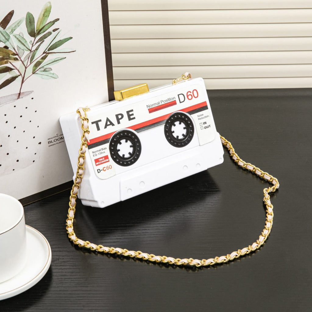 Women's Tape Chain Clutch Purse