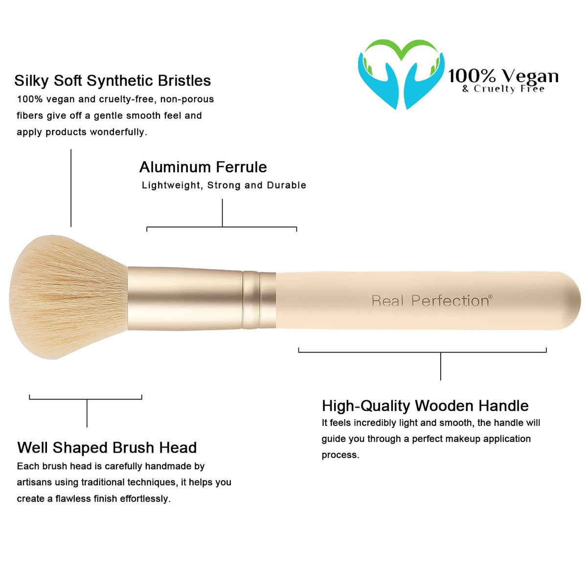 Real Perfection Makeup Brush Set (16 Pieces)