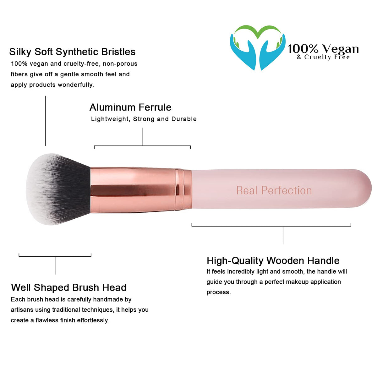 Real Perfection Makeup Brush Set (16 Pieces)