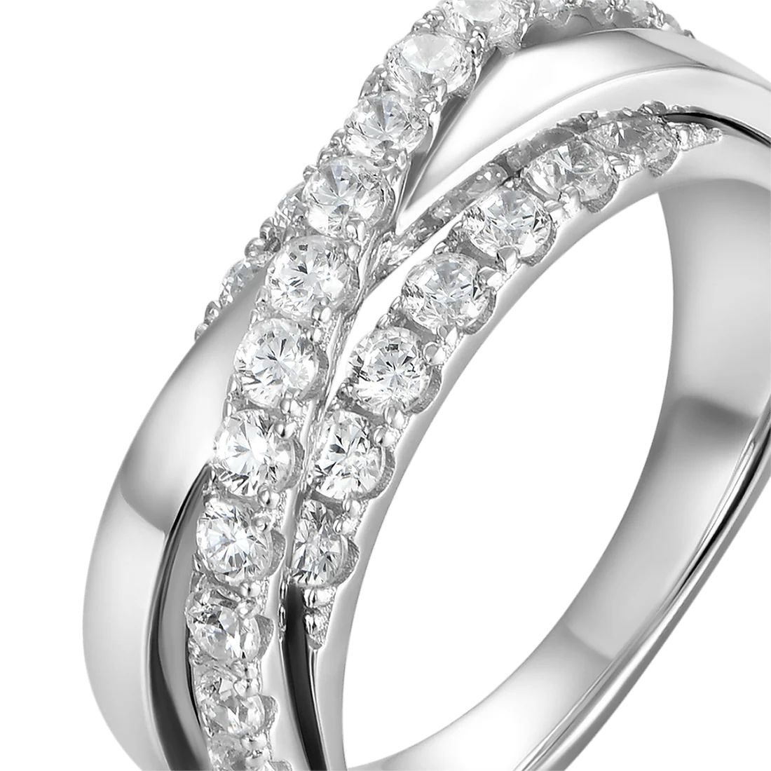 2.3 CTW Lab-Grown Diamond Band, Black & White Dual Channel