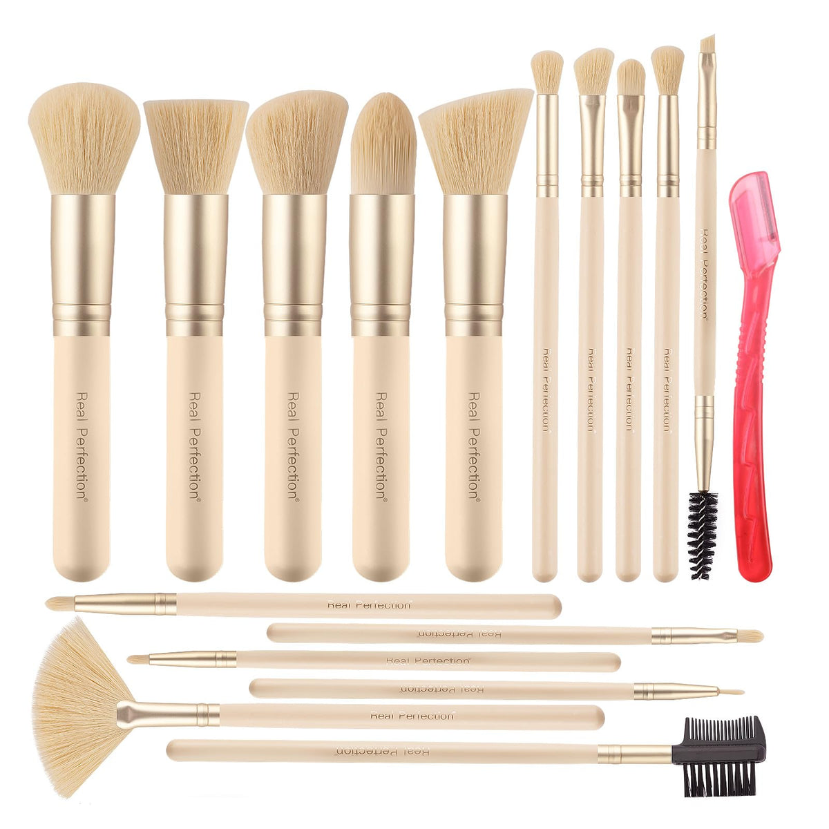 Real Perfection Makeup Brush Set (16 Pieces)