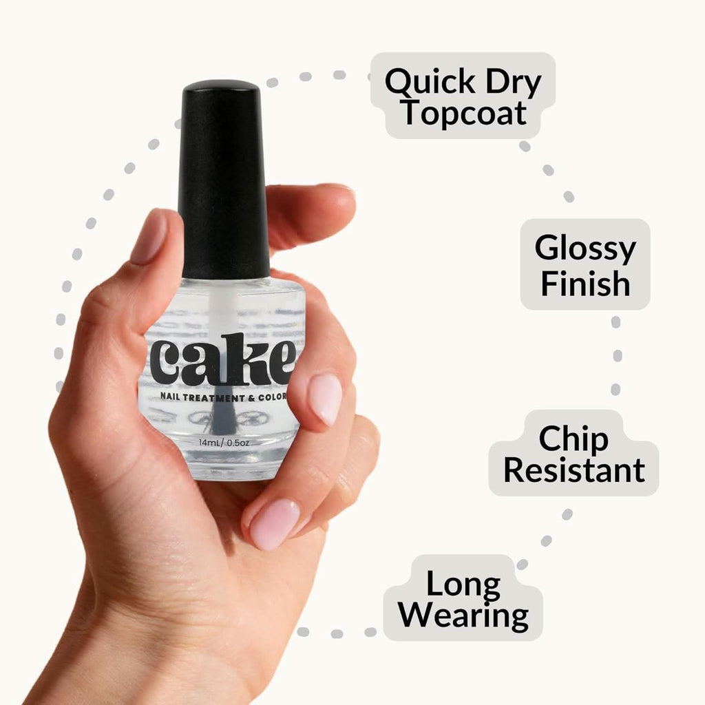 Cake Polish Super Dry Quick Dry Top Coat Nail Polish 0.5 fl oz
