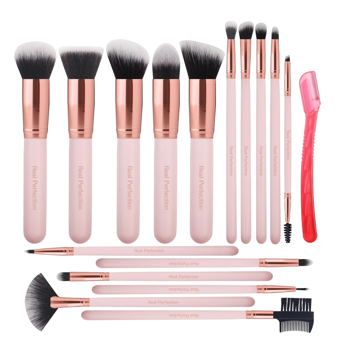 Real Perfection Makeup Brush Set (16 Pieces)