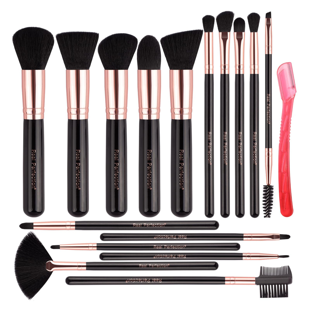 Real Perfection Makeup Brush Set (16 Pieces)