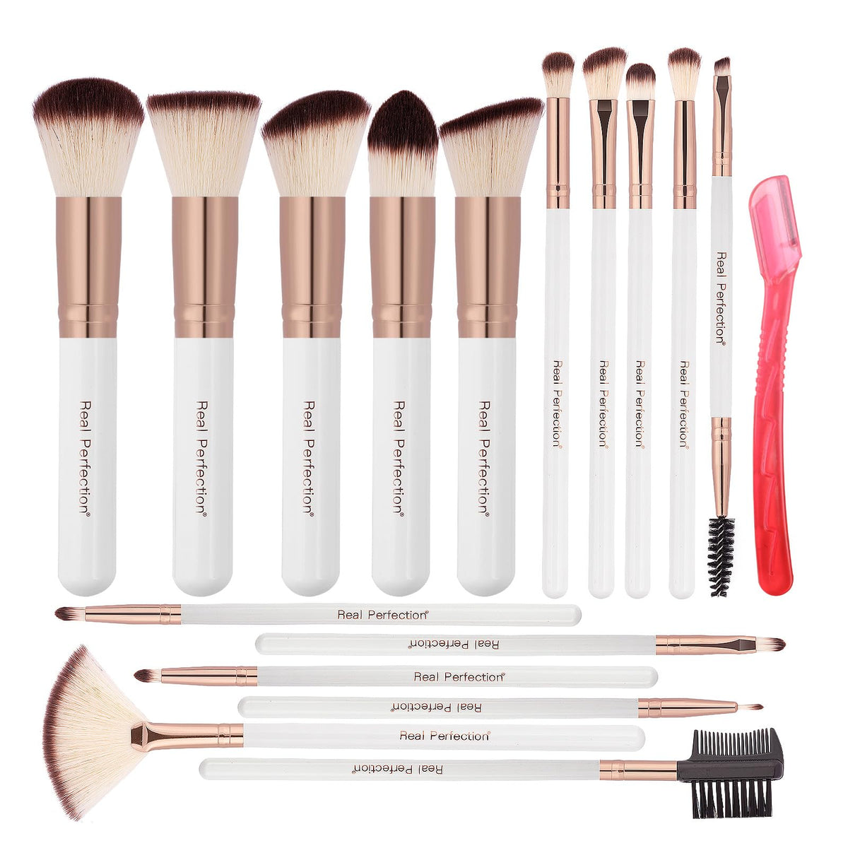 Real Perfection Makeup Brush Set (16 Pieces)