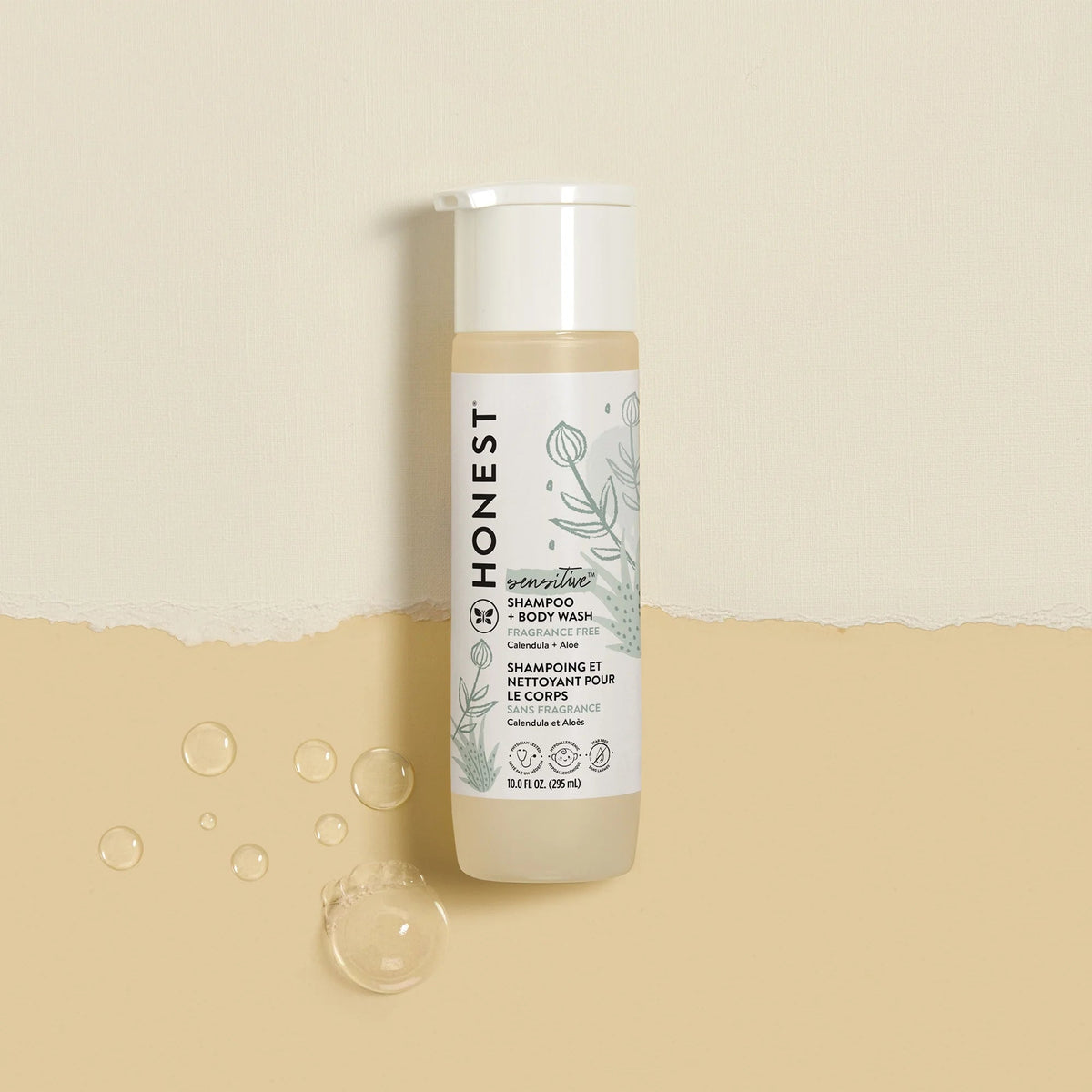 The  Company Sensitive 2-In-1 Shampoo and Body Wash, Fragrance Free, 10 Fl Oz