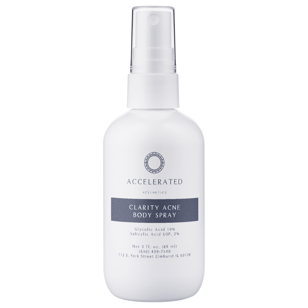 Clarity Acne Body Spray | Glycolic Acid 10% Treatment for Back & Chest Acne