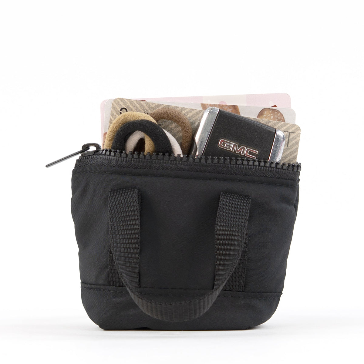 Micro Tote Keychain - Black Mini Tote Bag