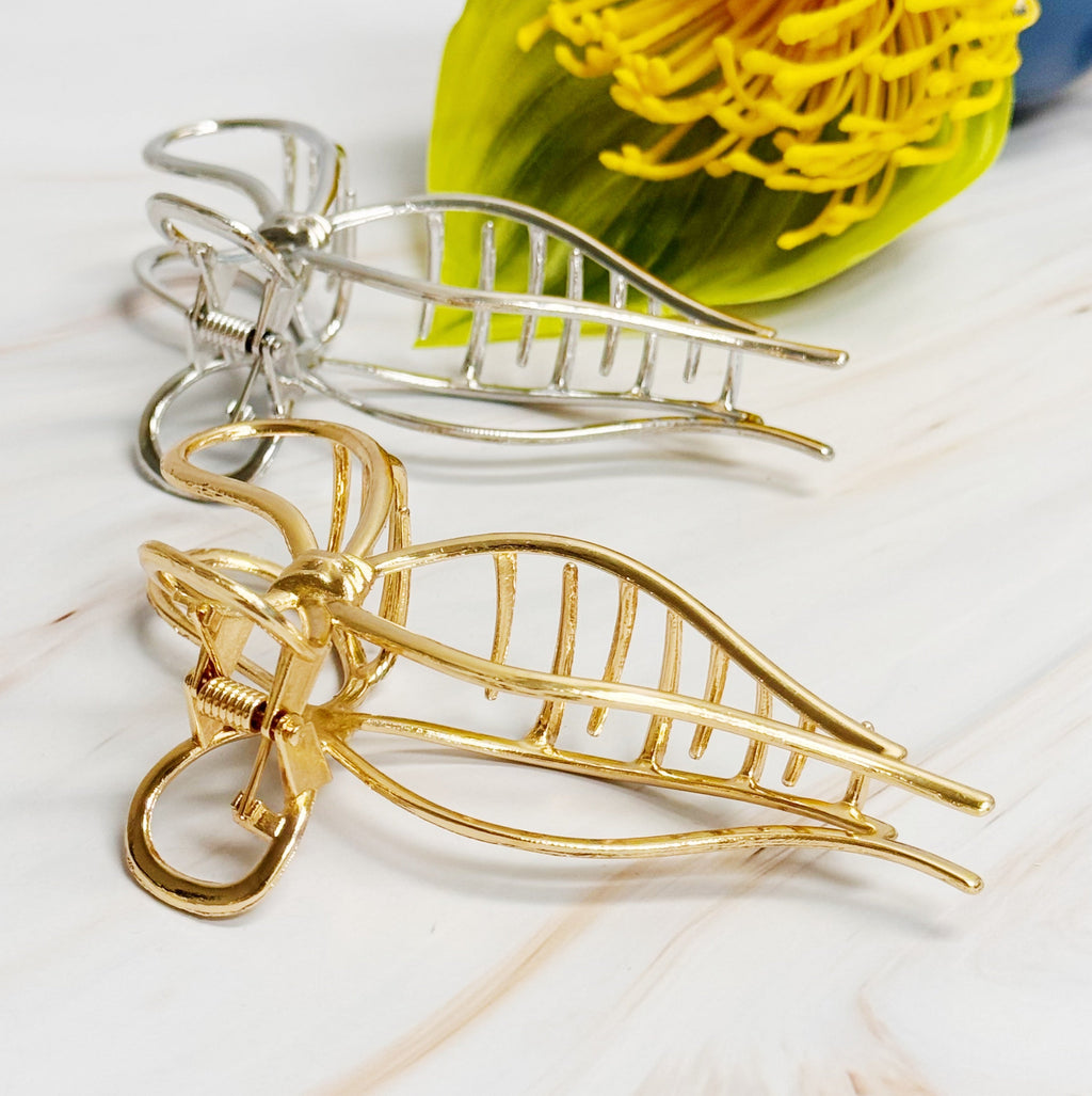 Annie Metal Bow Hair Claw Set Of 2