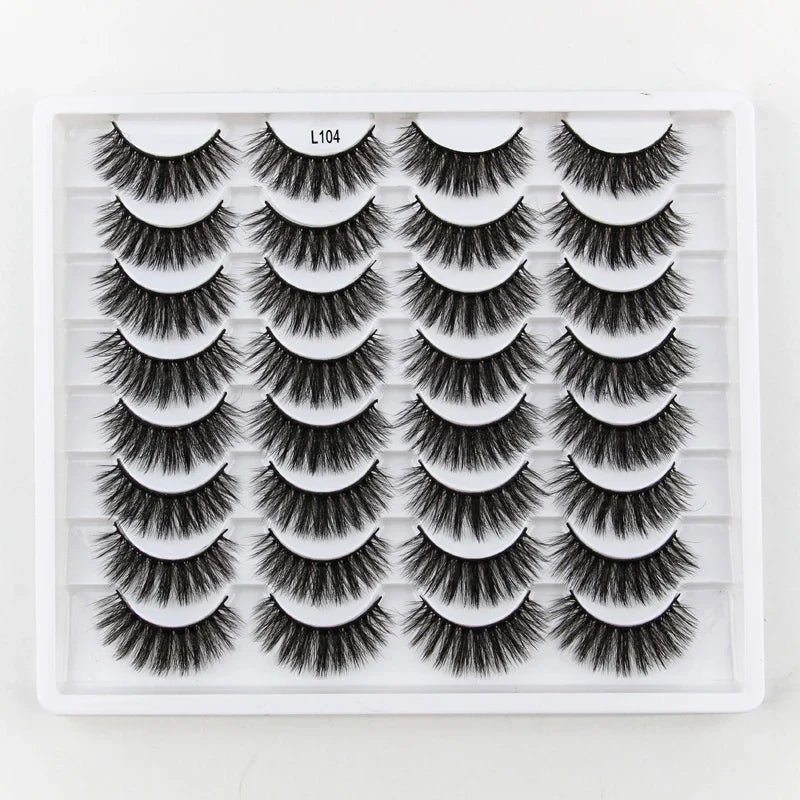 SHIDISHANGPIN 3/5/16 Pairs Natural Long False Eyelashes Dramatic Fluffy 3D Mink Lashes Wispy Wholesale Eye Lashes Thick Cils