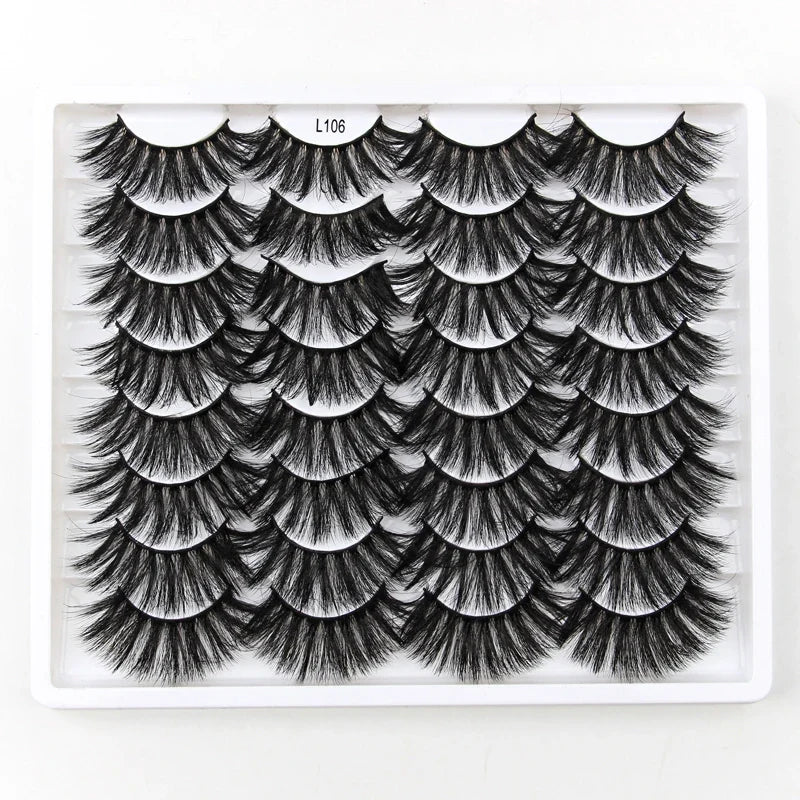 SHIDISHANGPIN 3/5/16 Pairs Natural Long False Eyelashes Dramatic Fluffy 3D Mink Lashes Wispy Wholesale Eye Lashes Thick Cils