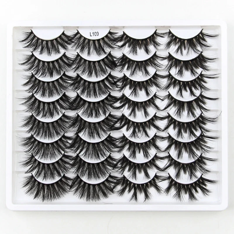 SHIDISHANGPIN 3/5/16 Pairs Natural Long False Eyelashes Dramatic Fluffy 3D Mink Lashes Wispy Wholesale Eye Lashes Thick Cils
