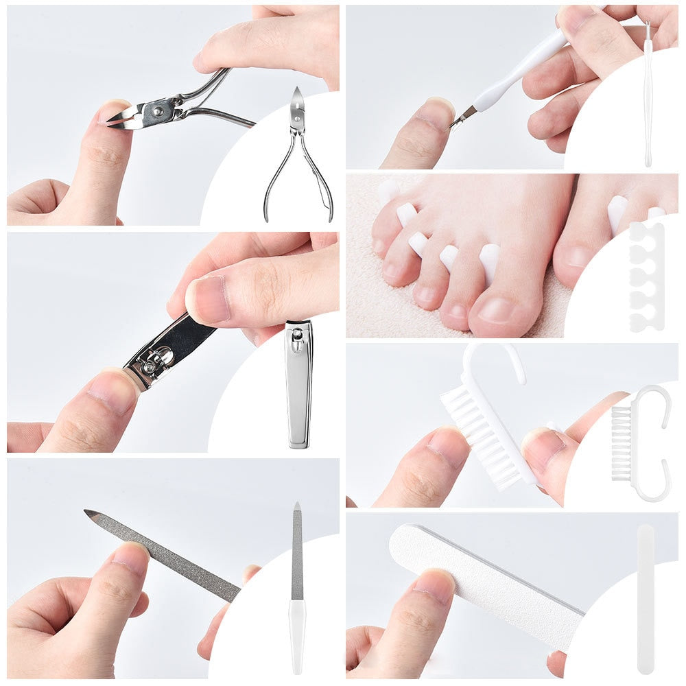 22-in-1 Stainless Steel Professional Pedicure Tool Kit