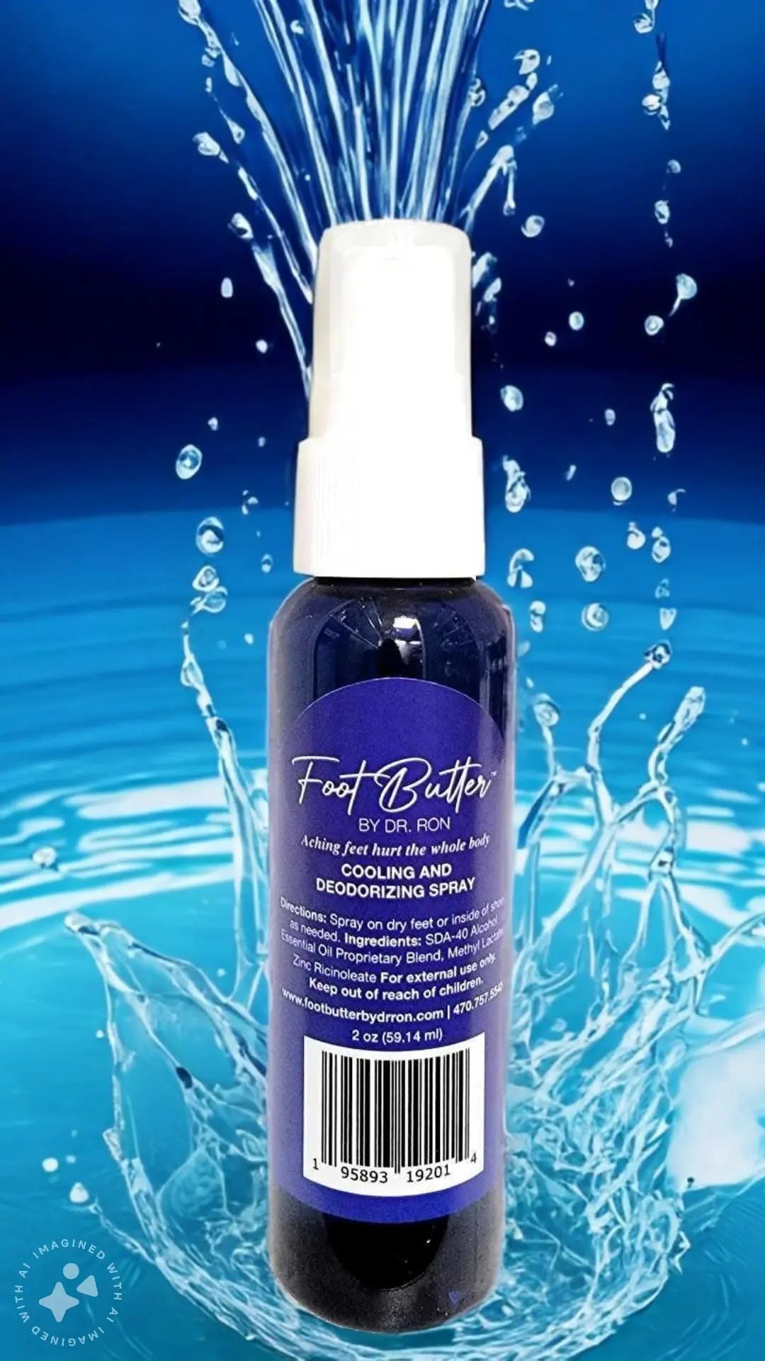 Lavender Cooling & Deodorizing Foot Spray – 2 oz Freshness & Odor Control