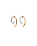 Luna Mini Two-Tone Earrings