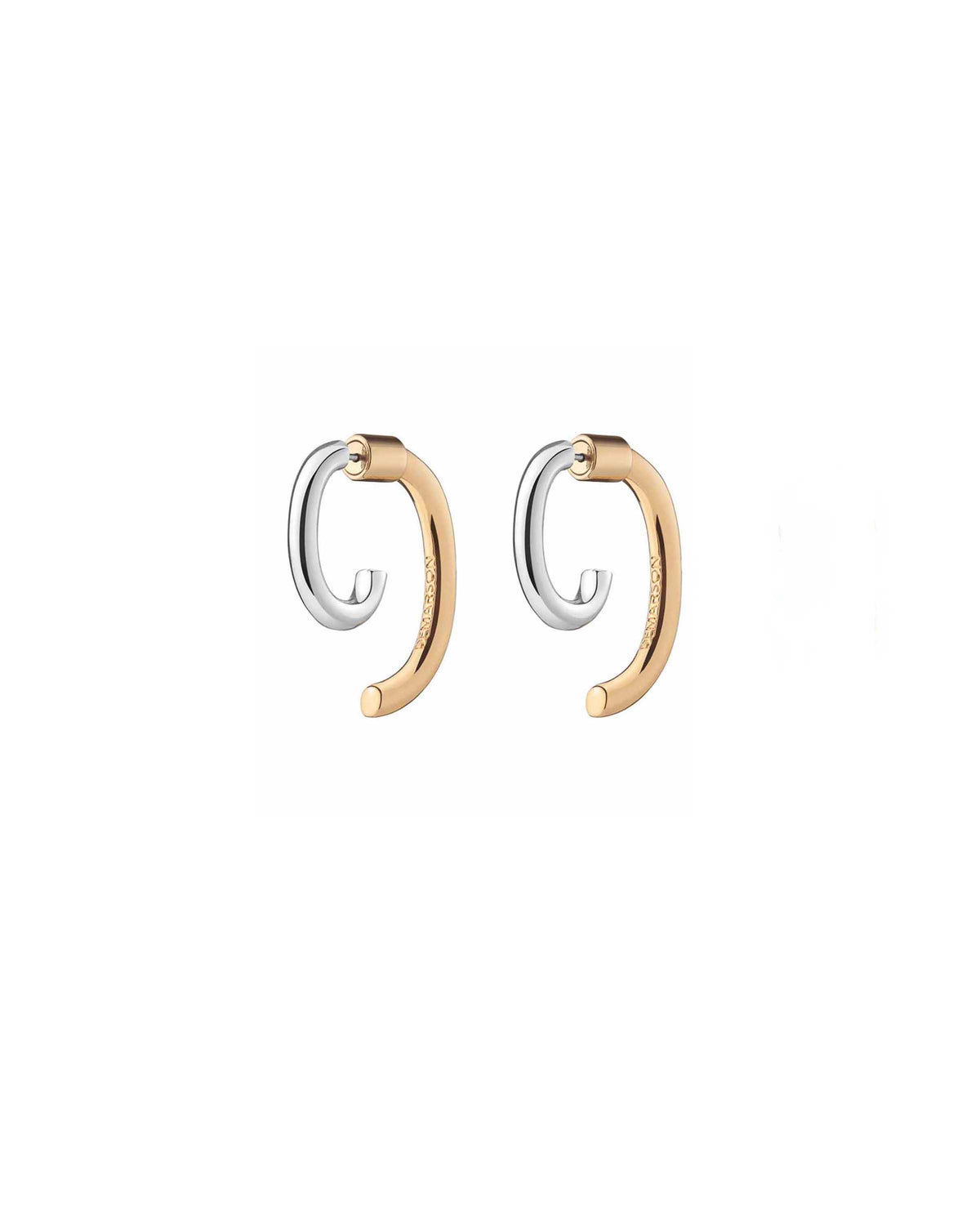 Luna Mini Two-Tone Earrings