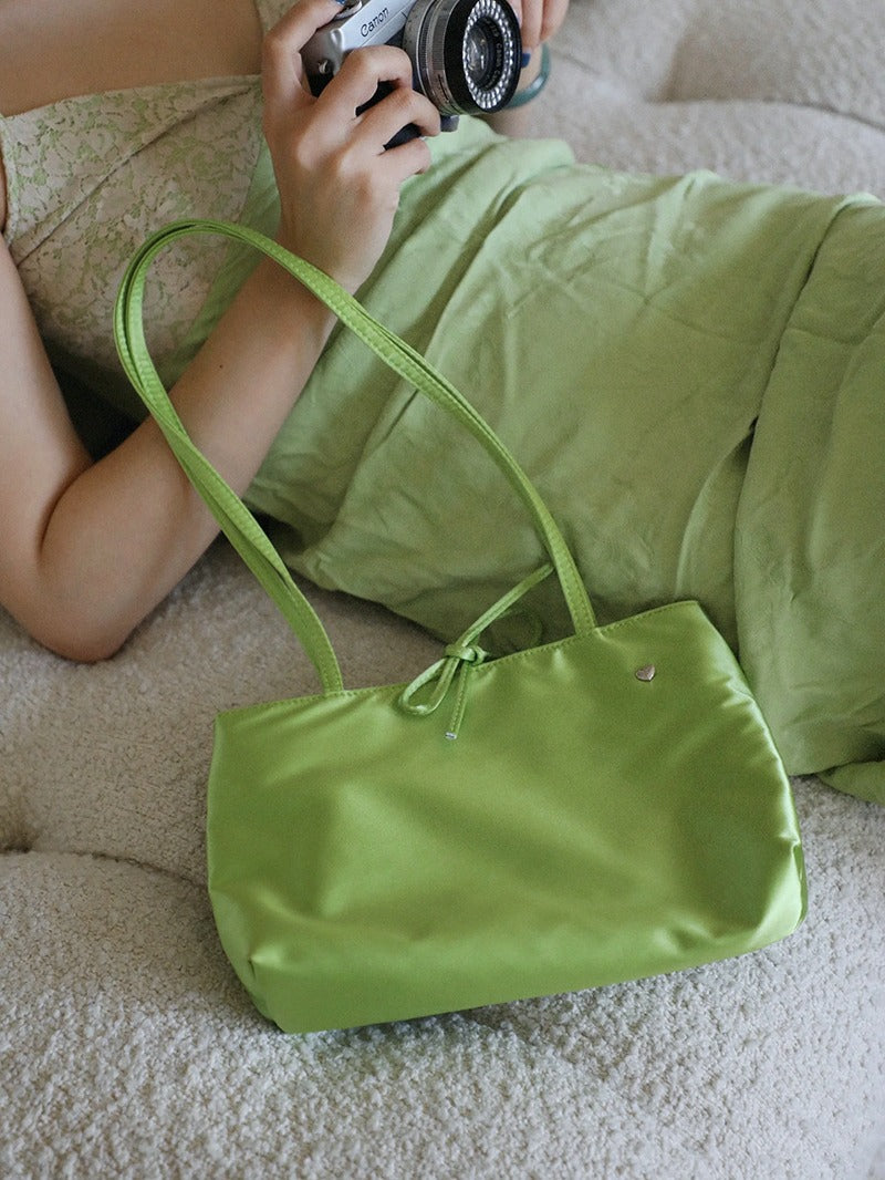 Minimalist design tote purse, solid color large capacity tote bag versatile commuter, portable shoulder bag