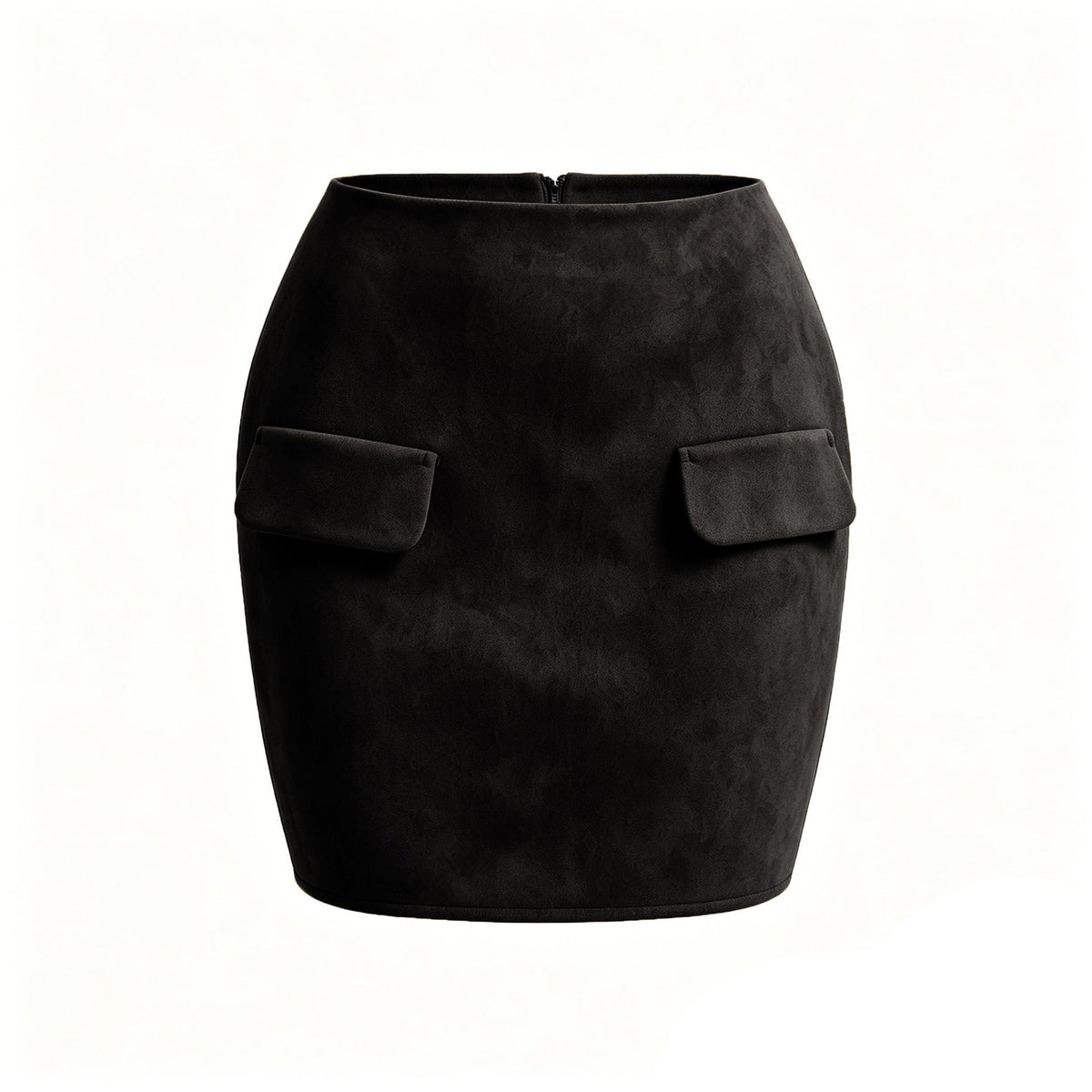 Women's Suede Double Pocket Skirt