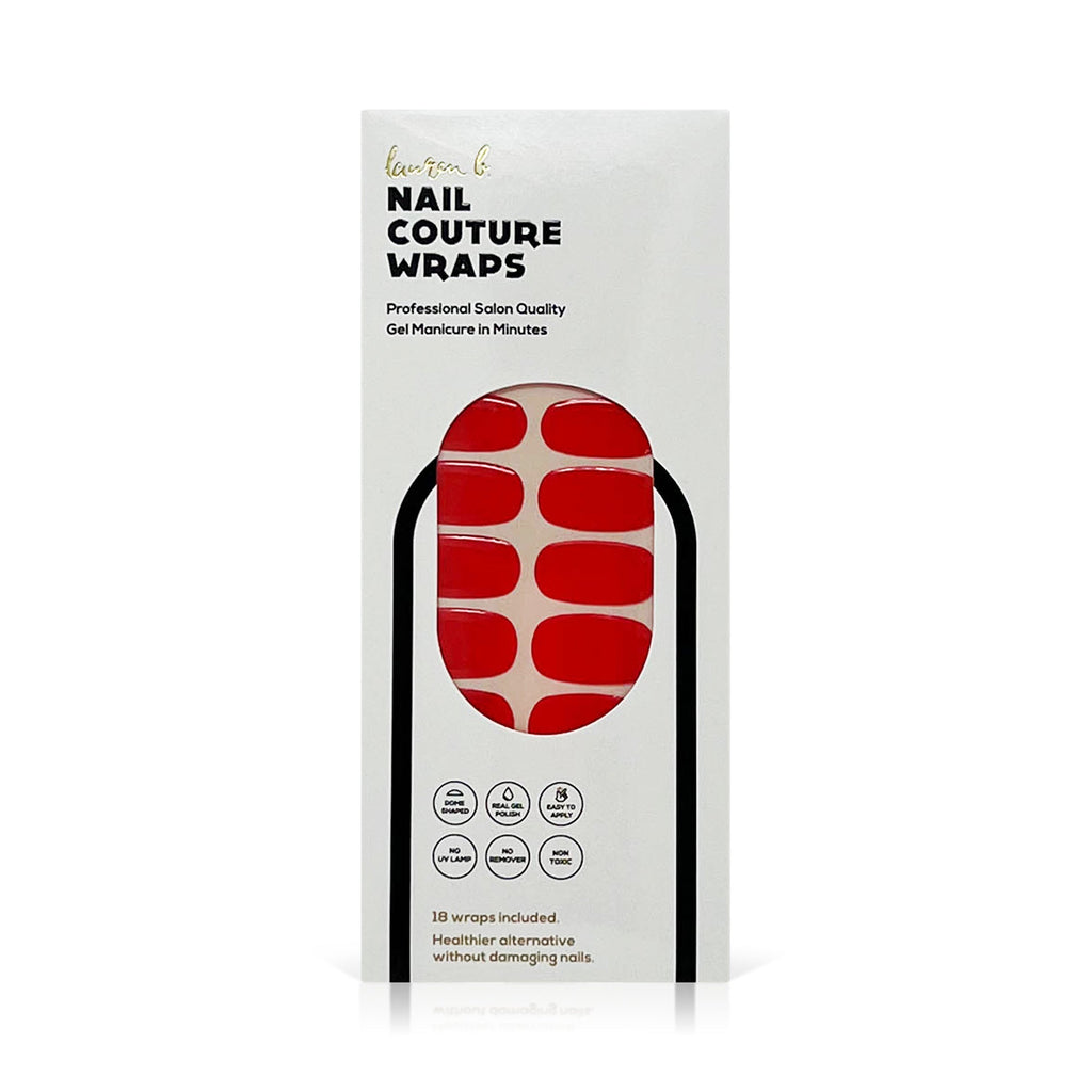 Red Solid Gel Nail Wrap