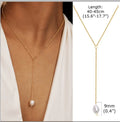 Stainless Steel Lariat Necklace Gold Plated Dainty Long Necklace Laryered Necklaces