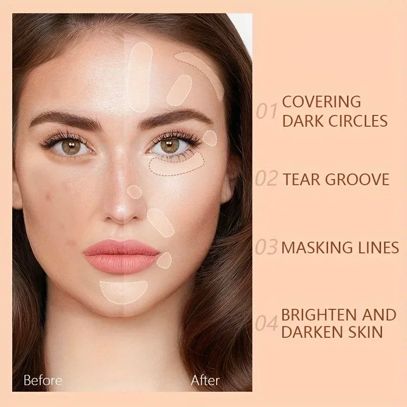 Full Coverage Waterproof Concealer – Hides Tattoos, Scars & Blemishes, Natural Matte Foundation for All Skin Tones, Long-Lasting