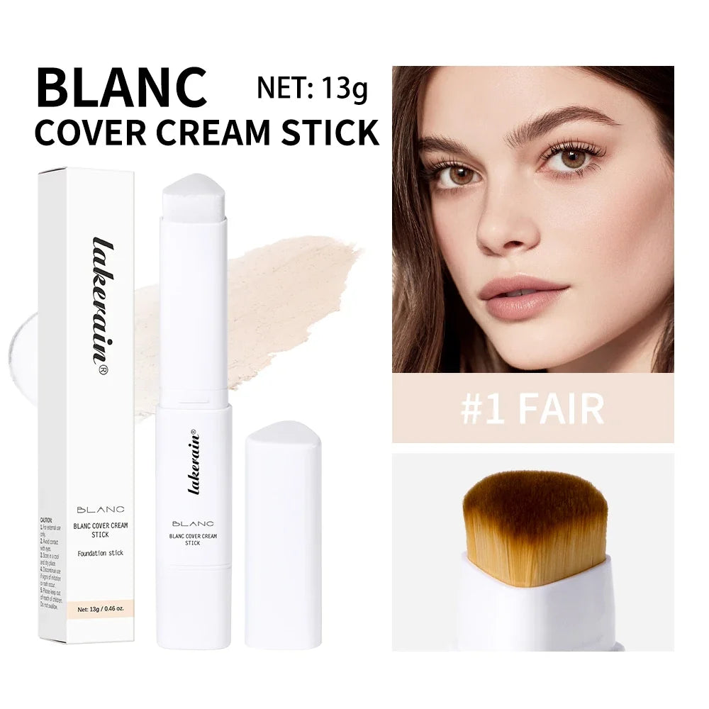 2-in-1 Color-Changing Foundation Stick Liquid Lightweight Moisturizing Brightening Foundation Color Changing For All Skin Types