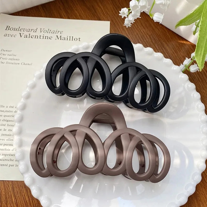 Claw Bow Hair Clip Crab Hairpin Women Barrette Solid Headband Simple Korean Hair