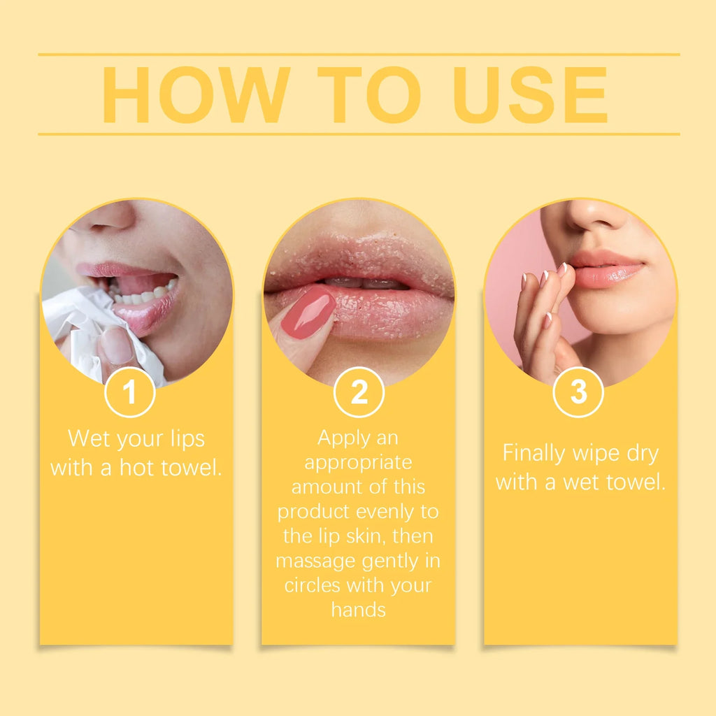 Gentle Lip Exfoliator Scrub Moisturizing Repair Chapped Lips Brighten Lip Color Non Greasy All Seasons Travel Lip Treatment