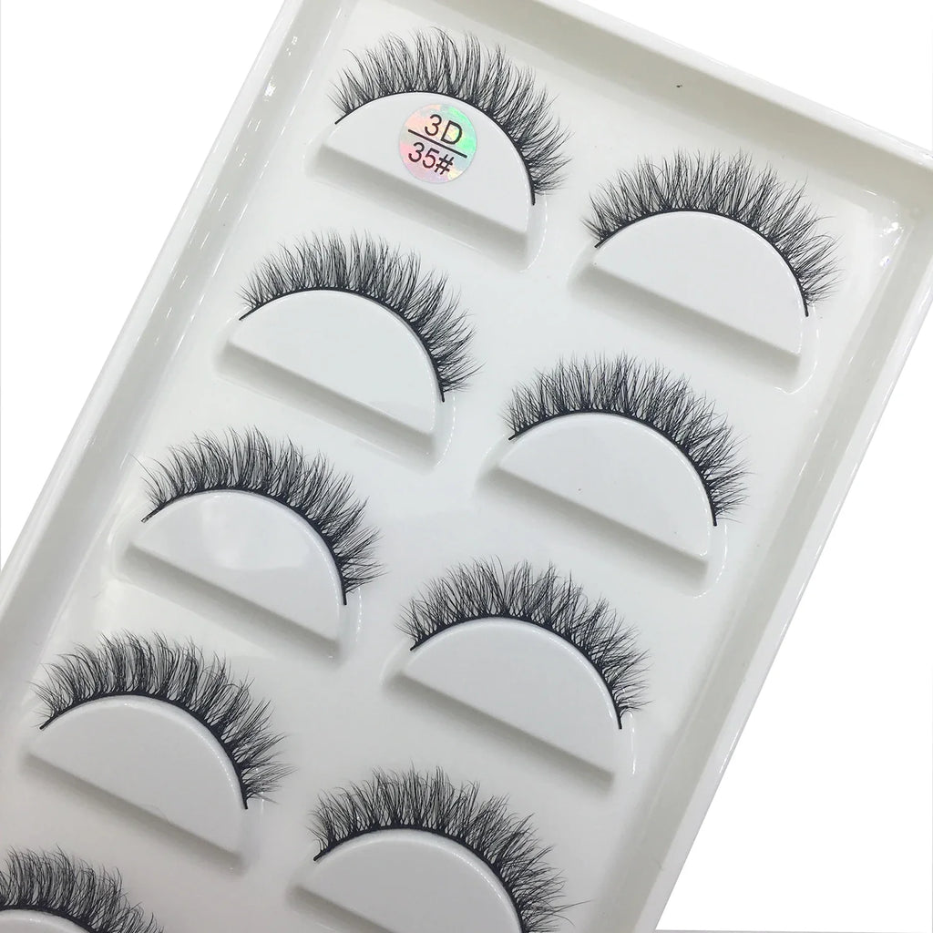 15 Style 5 Pairs 3D Eyelashes Natural False Eye Lashes Thick Faux Mink Lashes Soft Fake Eyelash Wispy Makeup Cilios