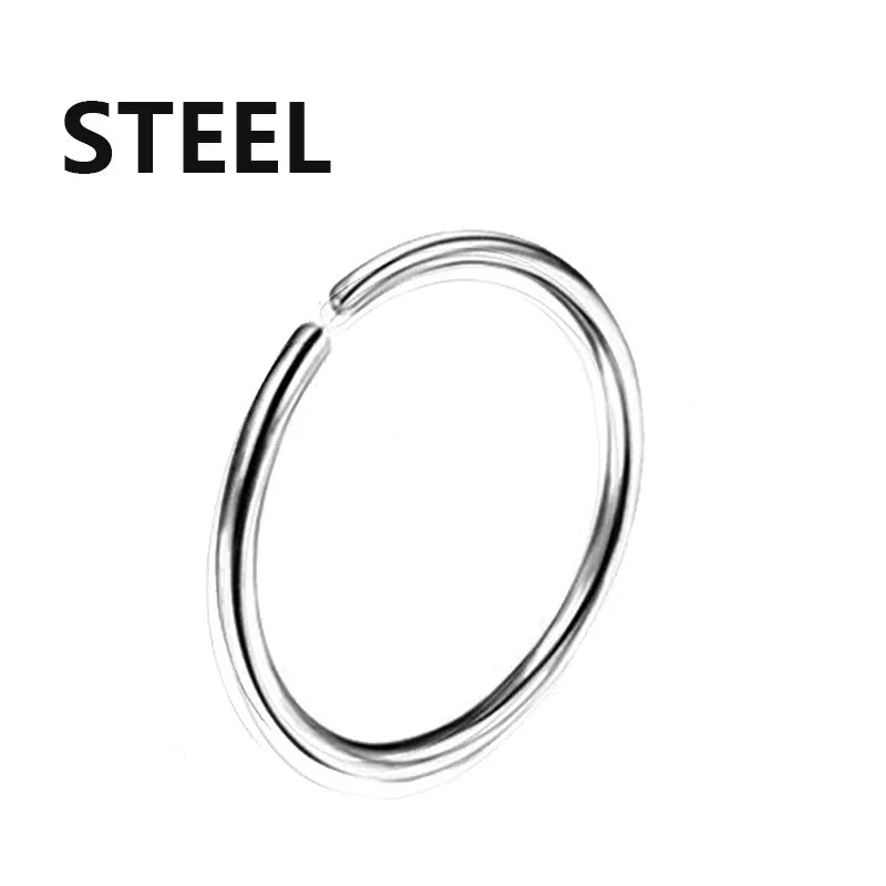 Tragus Helix Cartilage Earring Nose Ring Septum Clicker Conch Three Layers Nostril Piercing Jewelry