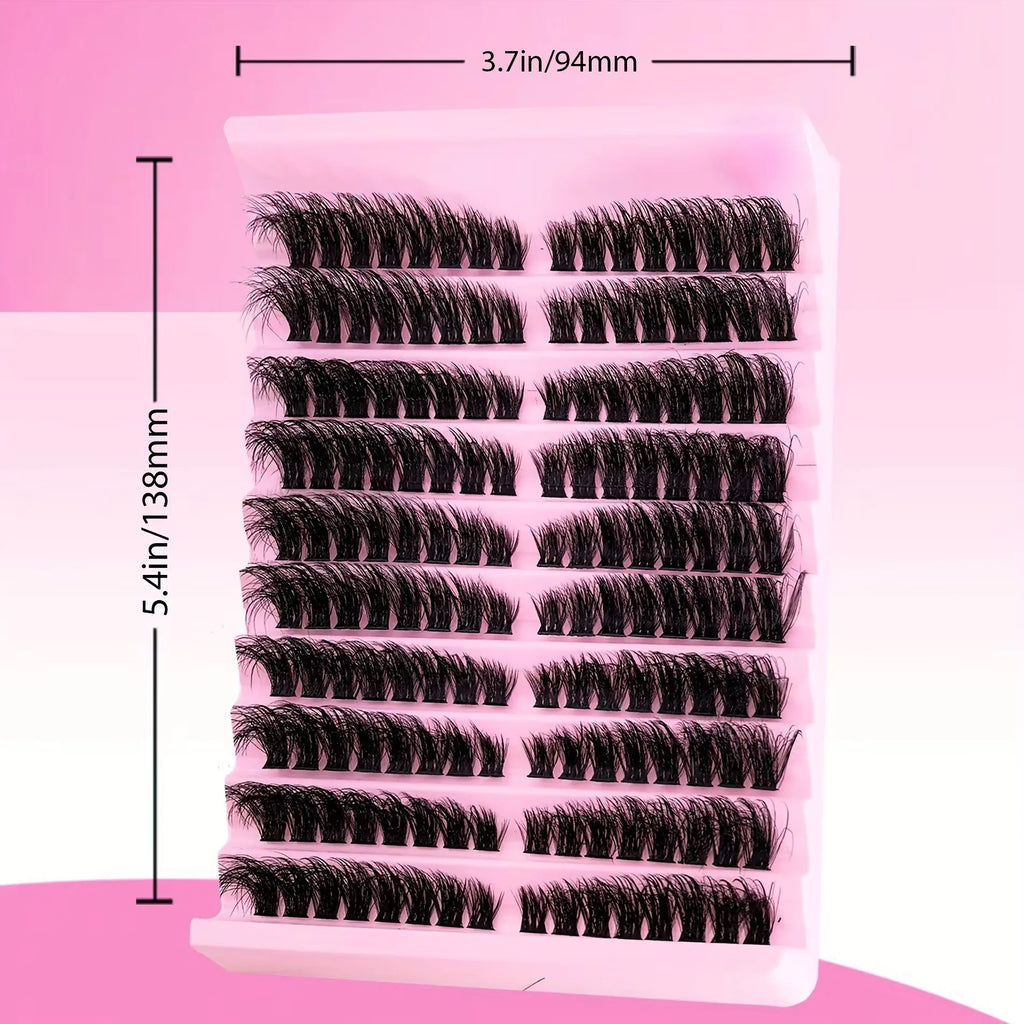 200/720PCS Eyelash Cluster Kit | Soft Fluffy Long-Lasting Beginner-Friendly Easy Apply Daily