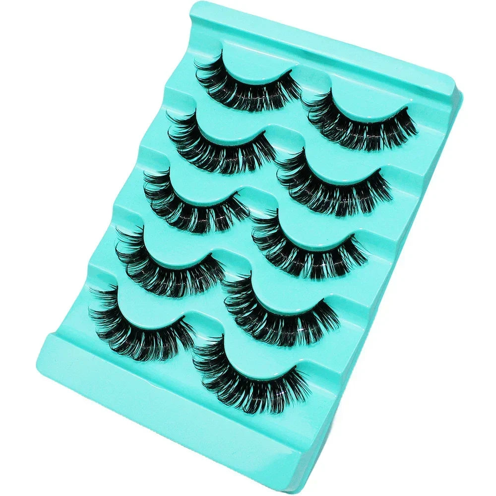 Mink Eyelashes Reusable Fluffy Russian Strip Lashes Eyelash Extension