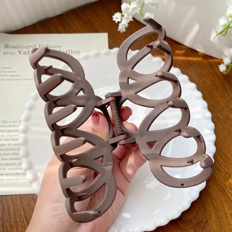 Claw Bow Hair Clip Crab Hairpin Women Barrette Solid Headband Simple Korean Hair