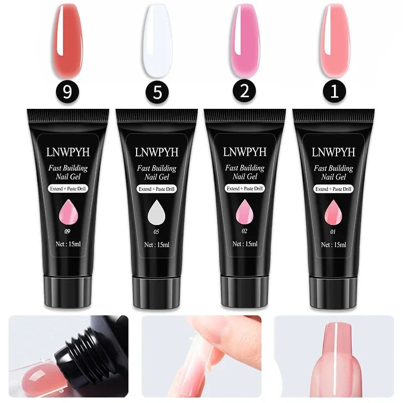 Gel Nail Polish Kit With UV Nail Lamp Electric Nail Drill Machine Soak OFF Gel Nail Kit Base&Top Coat Gel Polish Nail Tool Set