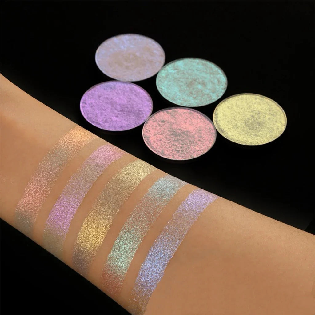 Monochrome Chameleon Highgloss Glitter Multi-use Eye Shadow Powder Glitter Metallic Aurora 3D Nose Shadow Brightening Cosmetic