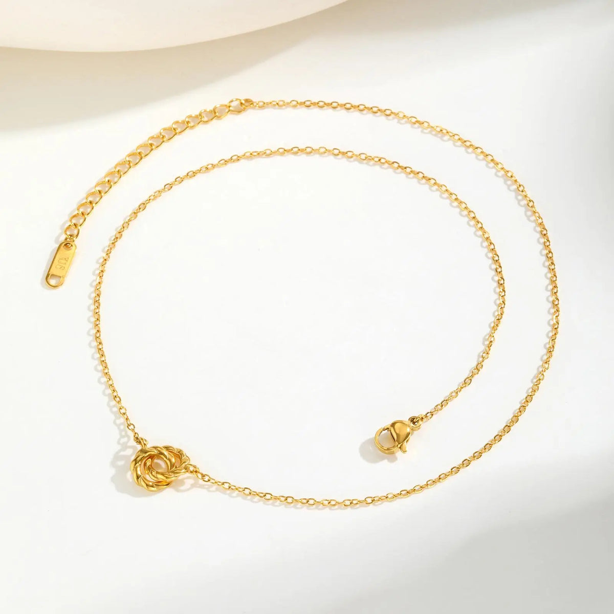 Twist Double Rings Choker Necklace