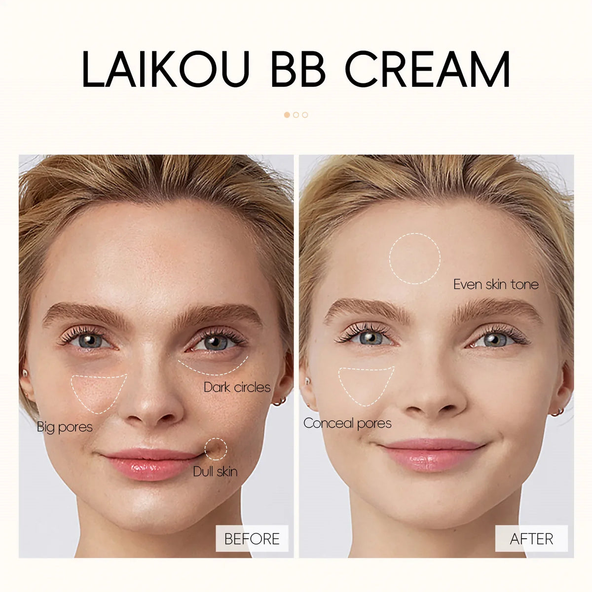 6-color optional concealer BB cream 30ml natural facial concealer primer liquid foundation