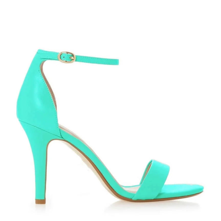 Women Sandals Sexy Open Toe Ankle Strap High Heels Ladies Shoes Buckle 9cm Mid Thin Heel Summer Party Wedding Shoes Plus Size