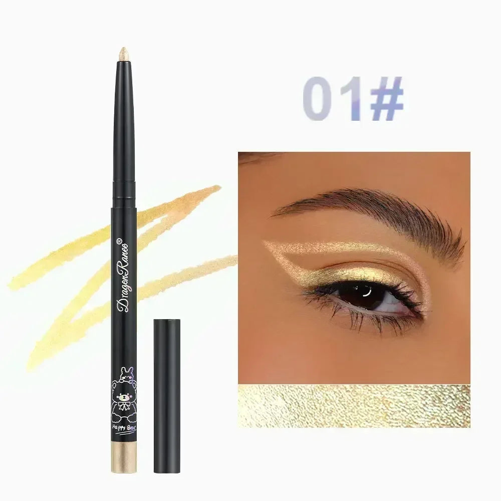 Glitter Aurora Eyeliner Pen Multi Chrome Eye Liner Lasting Shiny Metallic Eyeshadow Lying Silkworm Green Purple Makeup Pigment