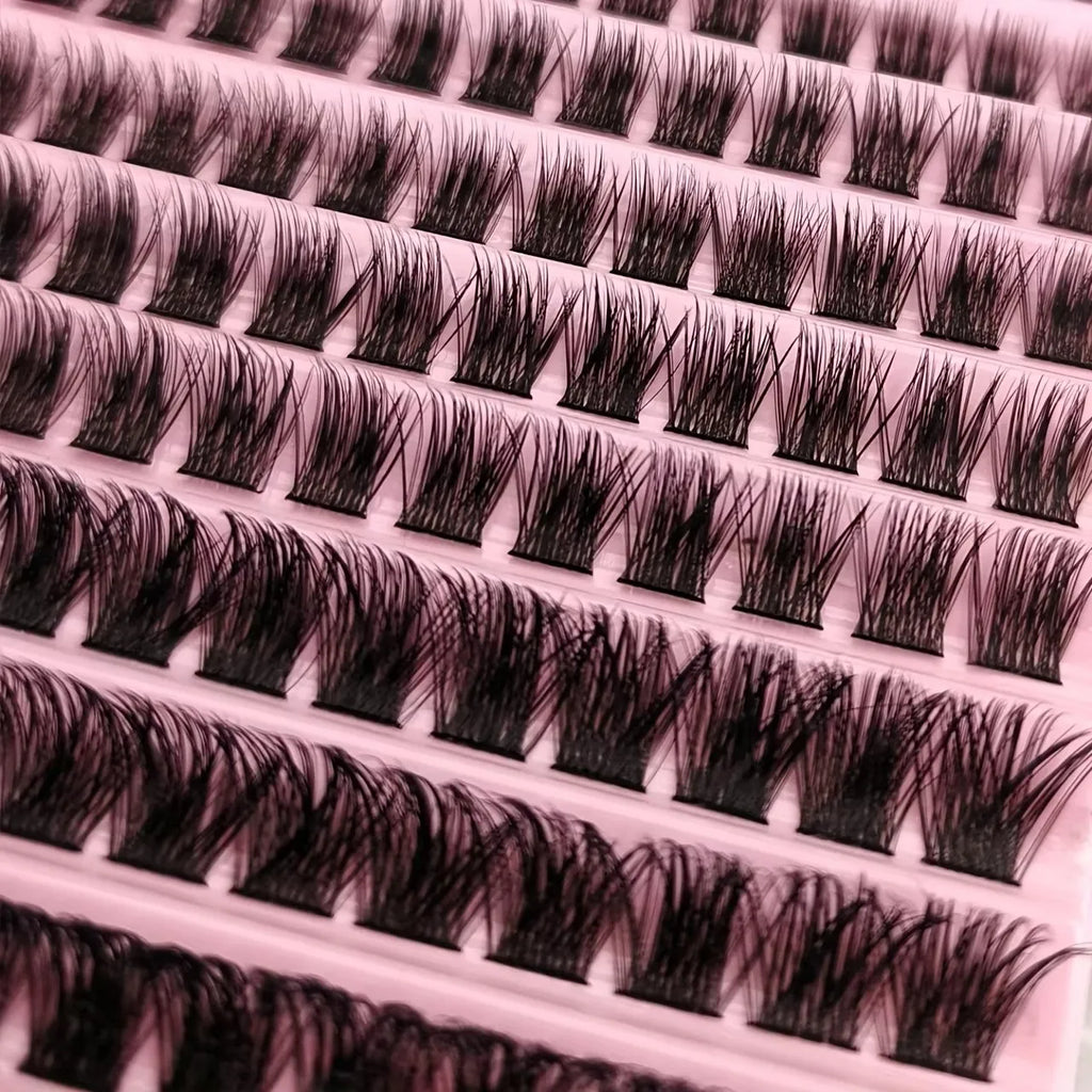 200/720PCS Eyelash Cluster Kit | Soft Fluffy Long-Lasting Beginner-Friendly Easy Apply Daily