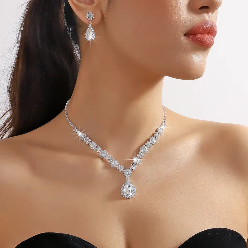 Women's Claw Chain Series Geometric Droplet Earrings Necklace Set Wedding Banquet Party Holiday Gift