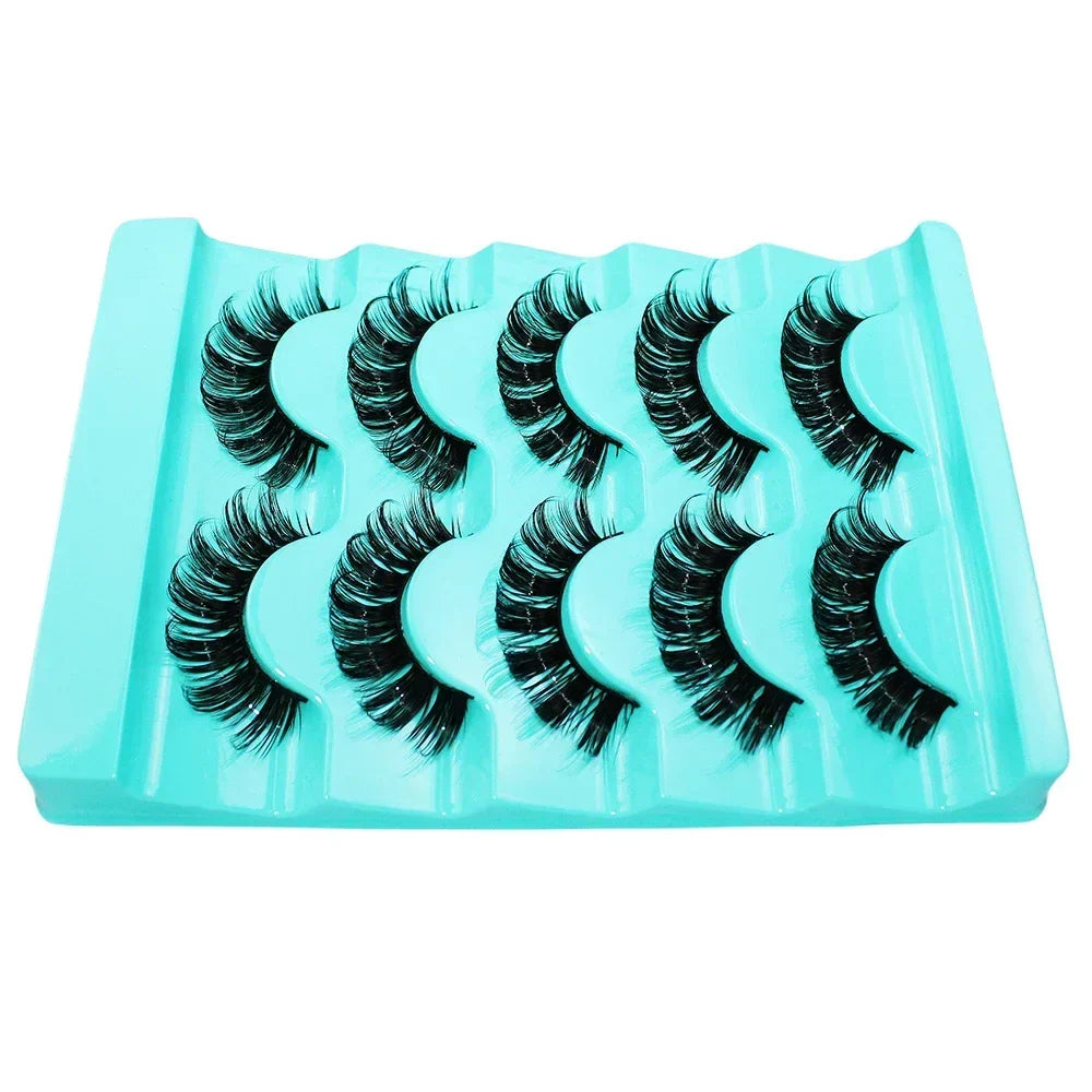 Mink Eyelashes Reusable Fluffy Russian Strip Lashes Eyelash Extension