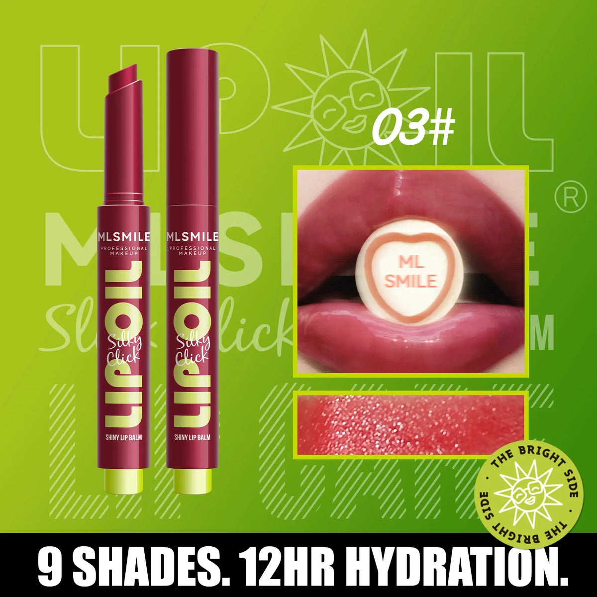 multicolor Silky Click Lip Care Hydrating Solid Lip Gloss with Radiant Mirror Shine, Effortless Press Long-Lasting