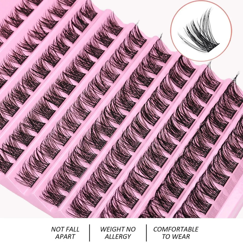 Lash Clusters 120Pcs D Curl Fluffy Volume