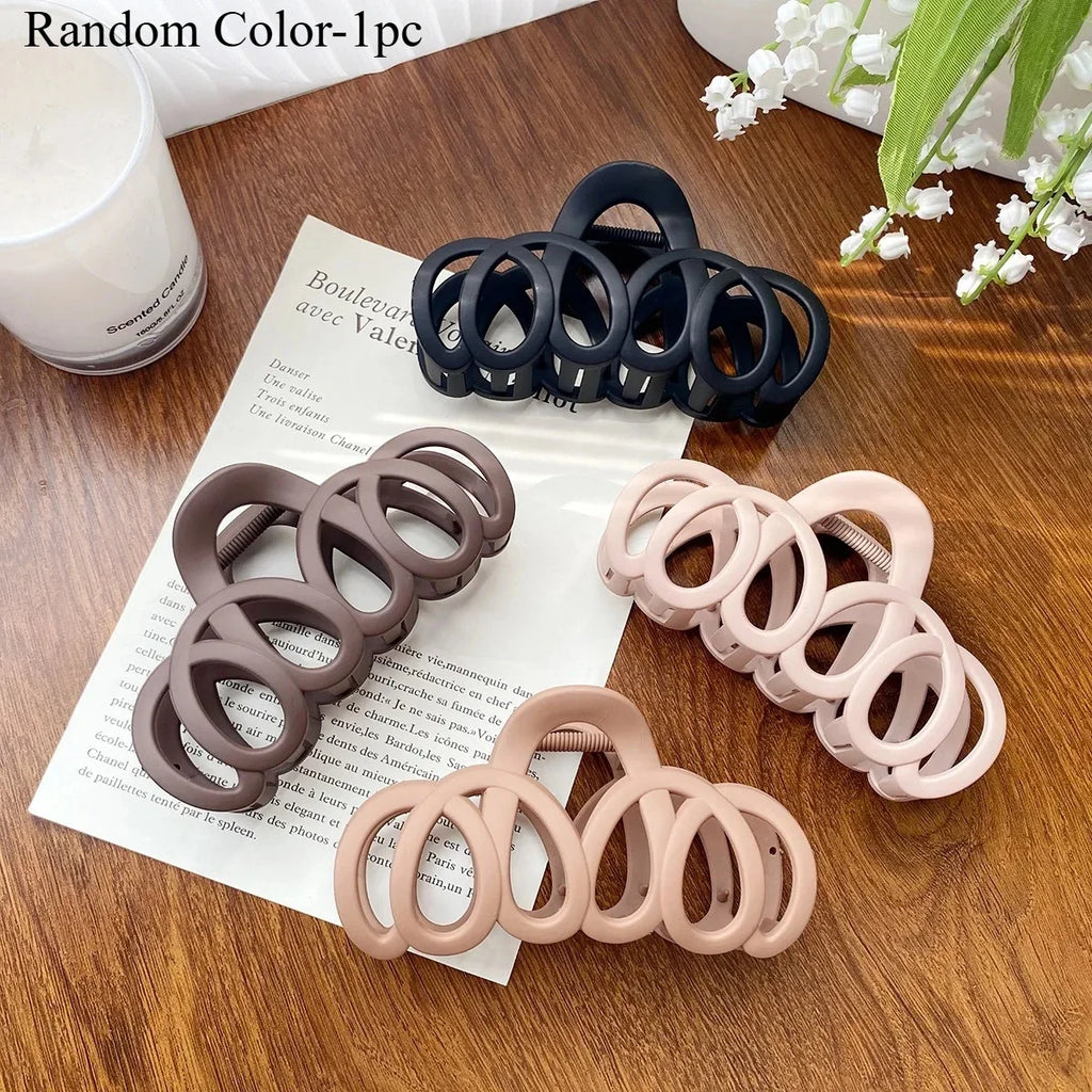 Claw Bow Hair Clip Crab Hairpin Women Barrette Solid Headband Simple Korean Hair